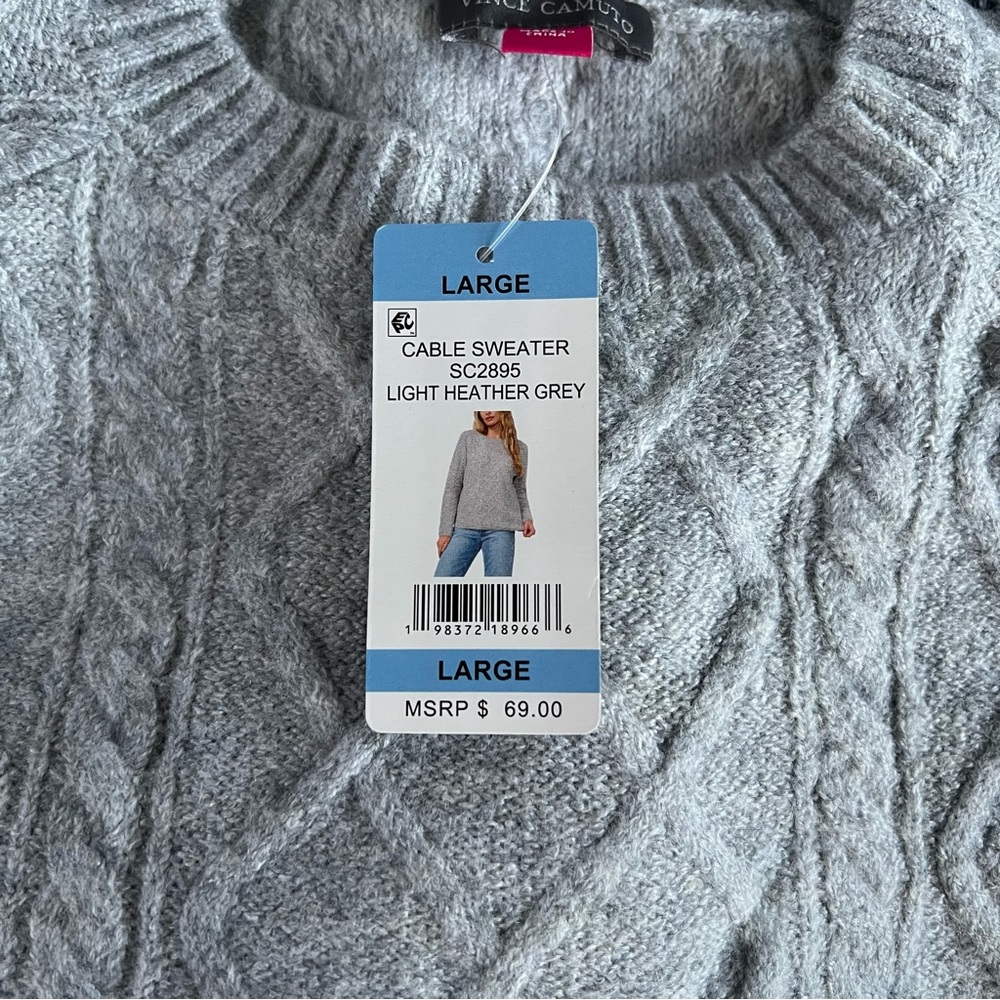 NWT Vince Camuto Women's Cable Sweater - Picture 6 of 6